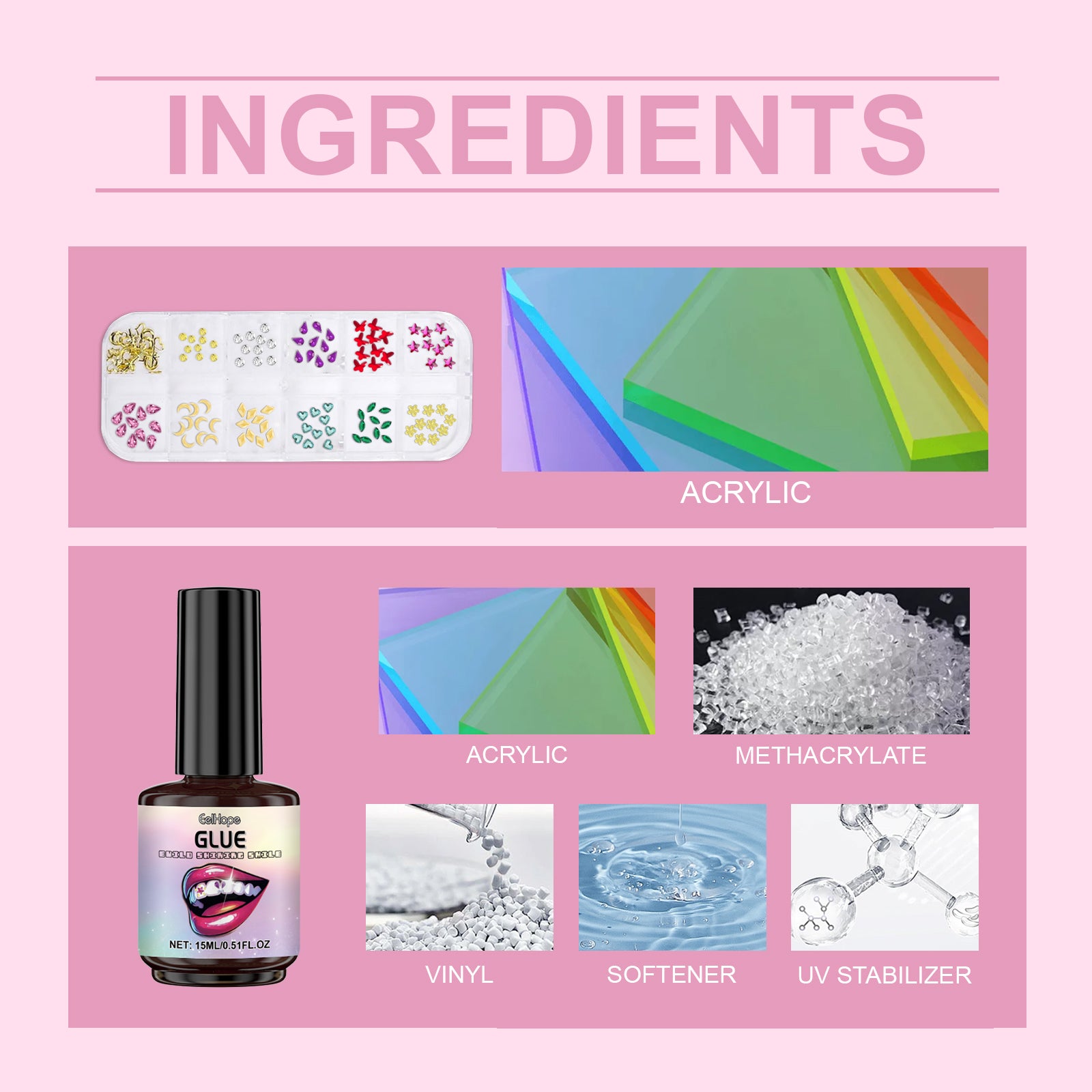 Diy Fashion Teeth Set Dental Beauty Decorative Diamond Combination Diy Shine Smile Style - Korvel