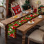 Christmas table flag Christmas candy printed tablecloth TV cabinet decoration white linen tablecloth tea flag pad - Korvel