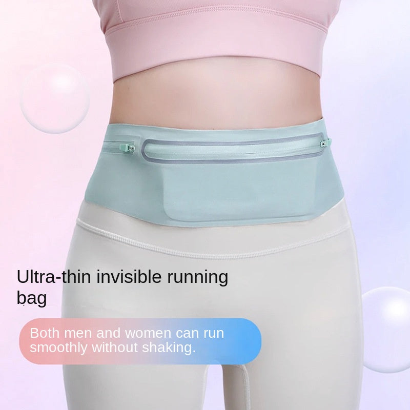Outdoor sports running voltage waterproof waist bag Lycra ultra-thin skin friendly mobile phone three pocket large capacity wais - Korvel