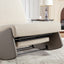 Modern rocking chair recliner, comfortable cushioned recliner with footstool, gray - Korvel