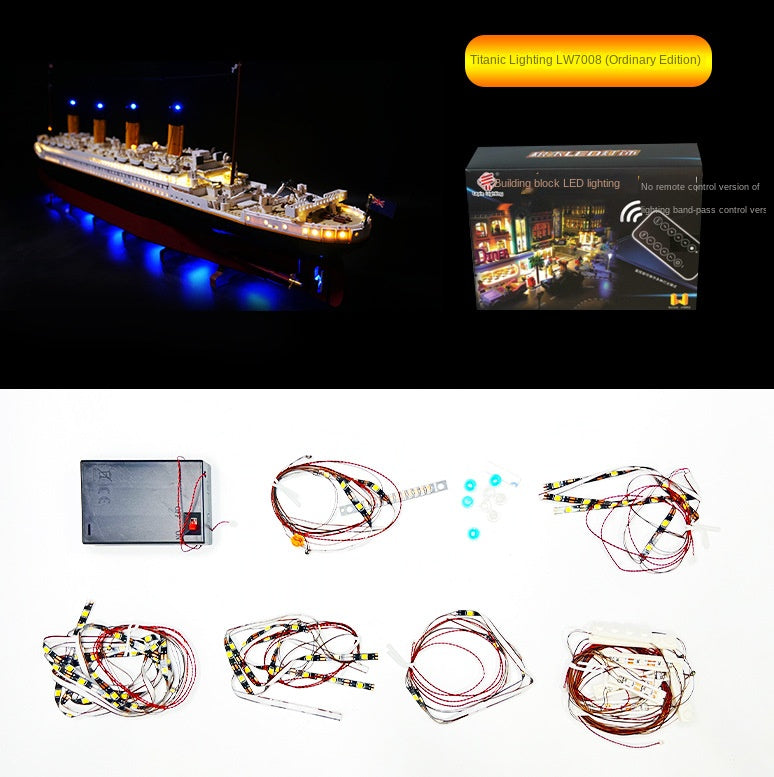 DIY building block lighting compatible with LEGO 10294 Titanic LED lights - Korvel