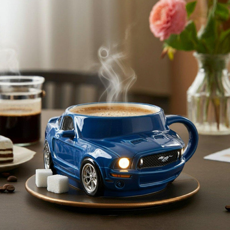 Car-Shaped Stainless Steel Coffee Mug - Handmade Novelty Cup