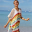 Cutout Striped Cover-Up with Tassel - Korvel