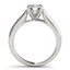 Anillo de Compromiso de Diamante Solitario con Diseño Catedral en Oro Blanco de 14k