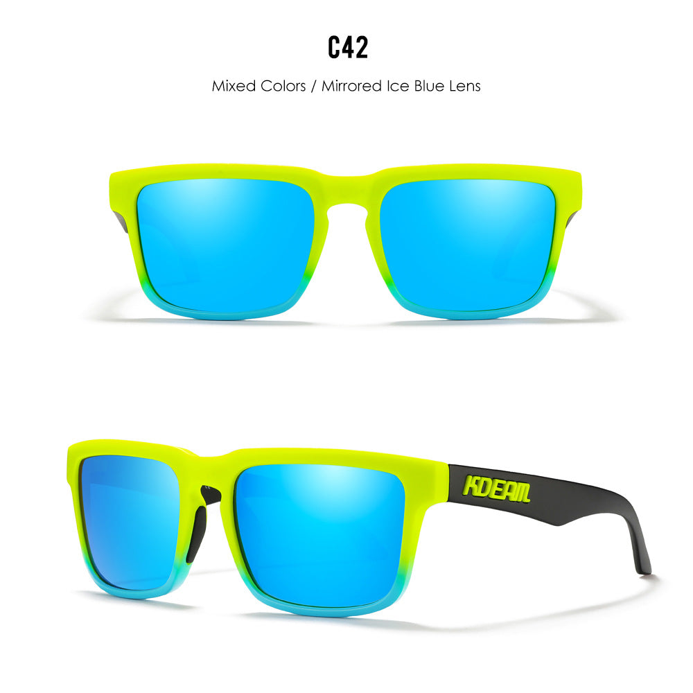 Classic polarized sunglasses for men and women ultra light driving glasses colorful real film sunglasses - Korvel