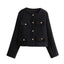Veste Croppée Chic Décorée de Poches