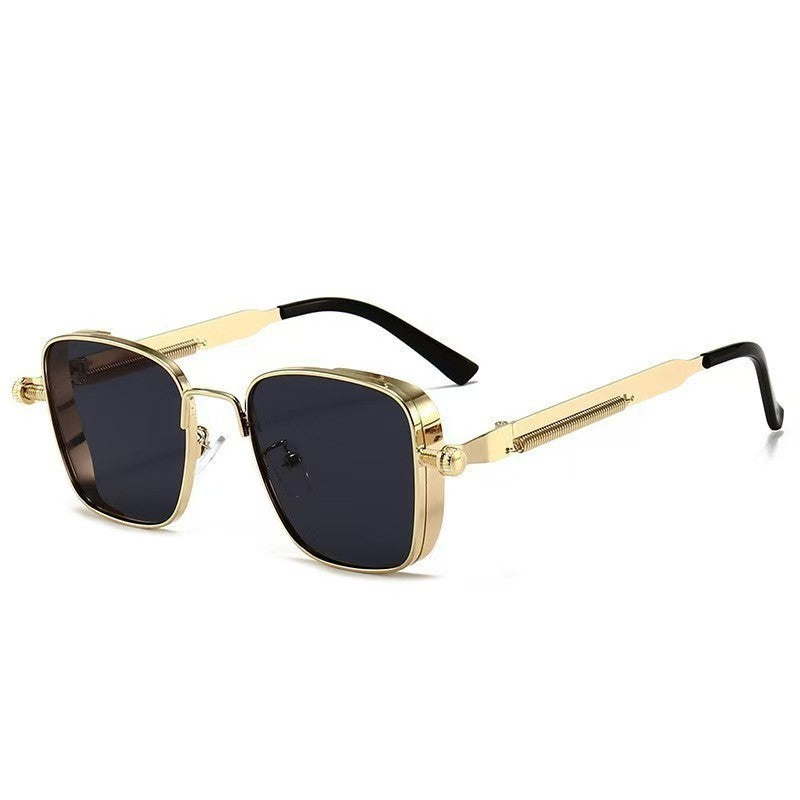 Lunettes de soleil en métal rétro pour hommes