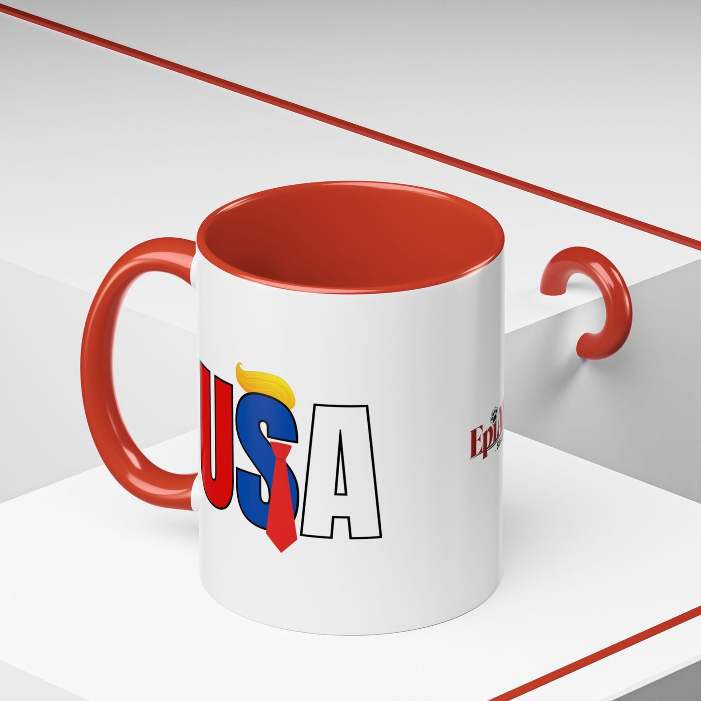 Taza de café con acento vibrante de EE. UU.