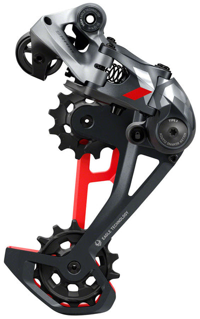 SRAM X01 Eagle Cambio Trasero - 12 Velocidades de Jaula Larga Roja