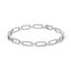 Bracelet en or blanc 14K avec maillons en forme de clip en papier et diamants