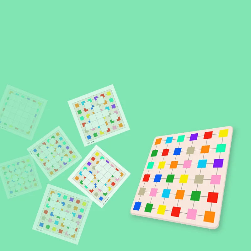 Color block capture puzzle children's early education color cognition building block assembly toy - Korvel