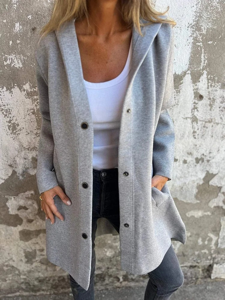 Cárdigan con Capucha Casual - Chaqueta de Mujer Estilosa y Cómoda