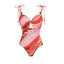 Elegant One-Piece Swimsuit for Women in Red