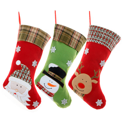 Christmas Decorations Cartoon Embroidery Christmas Socks Christmas Socks Gift Bag - Korvel