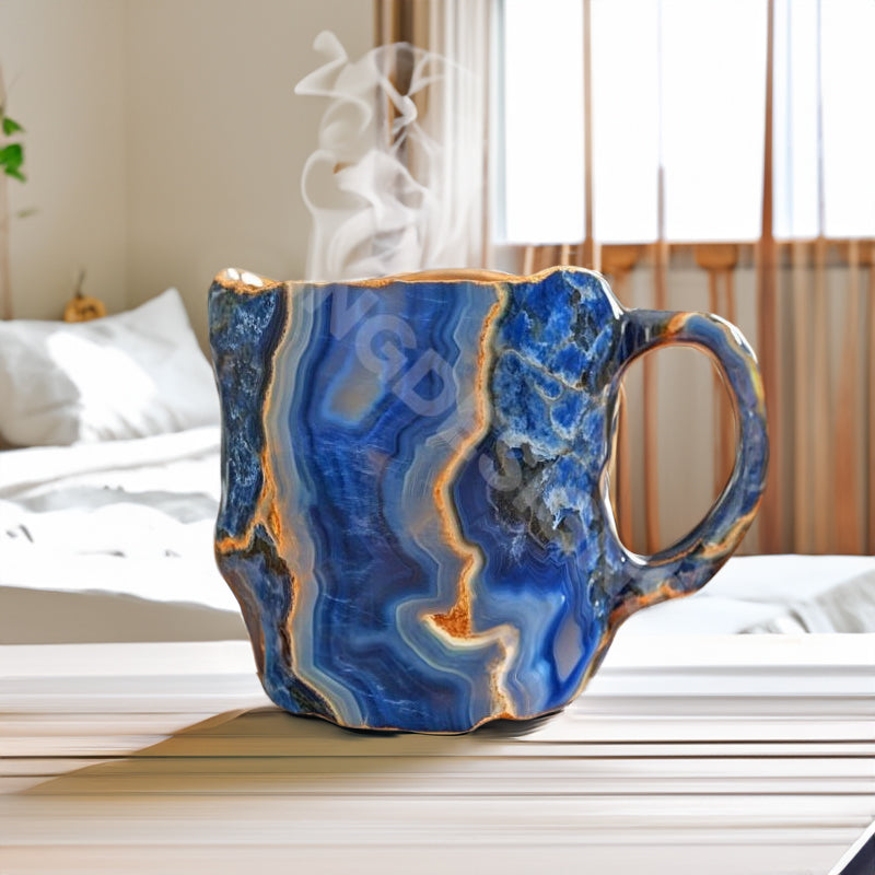 Healing & Spiritual Gifts: New Multi-Color Natural Mineral Crystal Mug. Colorful Crystal Christmas Mug for Coffee, Perfect for Festival. - Korvel