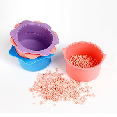 Wax Warmer Heat-resisting Replacement Silicone Bowls Hair Removal Wax With Stirring Stick Non-Stick Pan Hair Removal Tool - Korvel