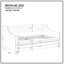 Twin Size Upholstered Daybed with Trundle Sturdy Wood Bedframe w/ Bedframe Tufted Button & Copper Nail on Arms Design - Korvel
