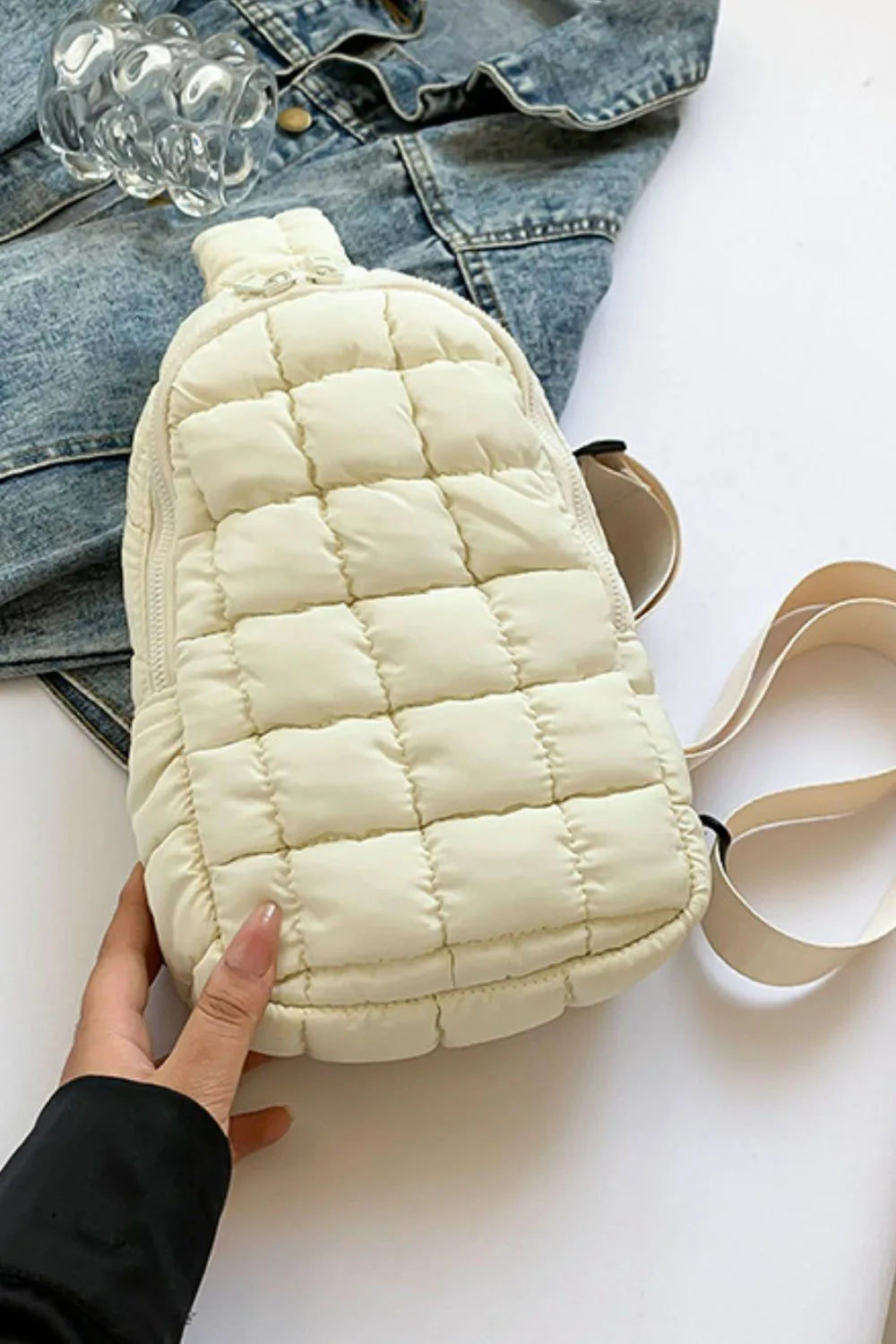 Quilted Nylon Crossbody  Bag - Korvel