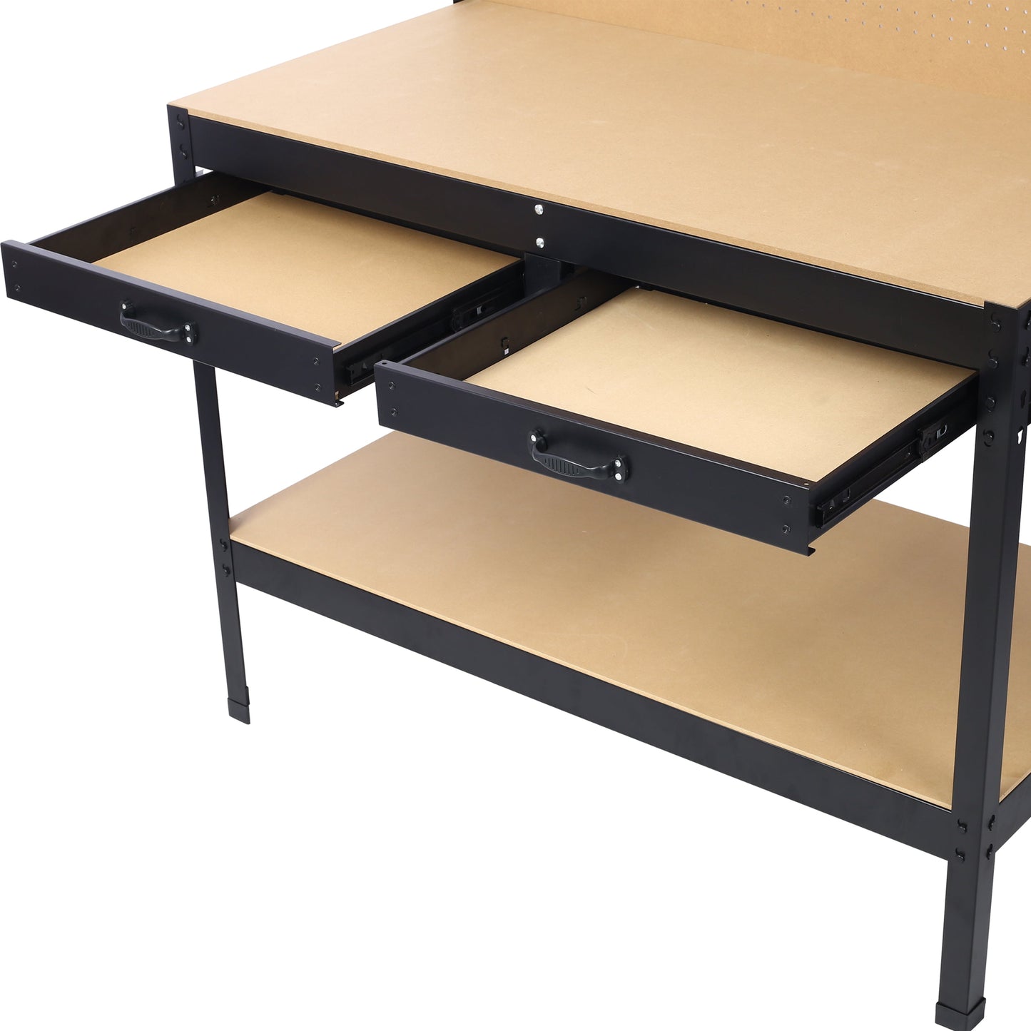 Premium Steel Workbench with Drawer and Peg Board