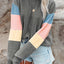 Color Block Round Neck Long Sleeve Sweatshirt - Korvel