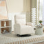 Silla mecedora giratoria tapizada JiaDa en beige
