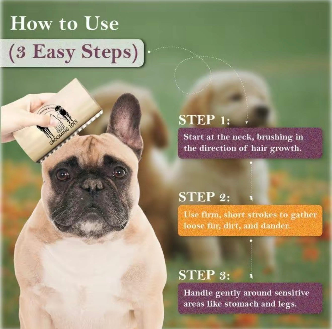 FurEase Pro Deshedding Brush for Pets