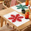 Christmas snowflake print placemat Christmas party decoration table mat living room dining table insulation mat - Korvel