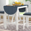 Ensemble de salle à manger surélevé en bois TOPMAX 3 pièces - Blanc et gris