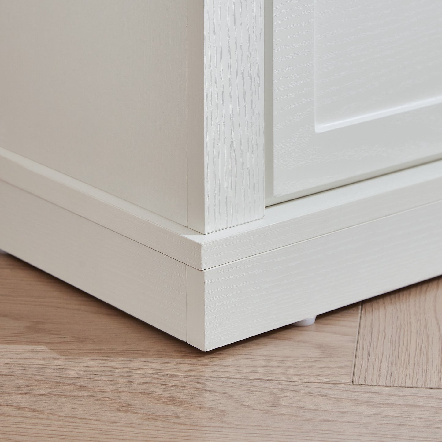 Commode 5 Tiroirs Élégante Ferme en Blanc
