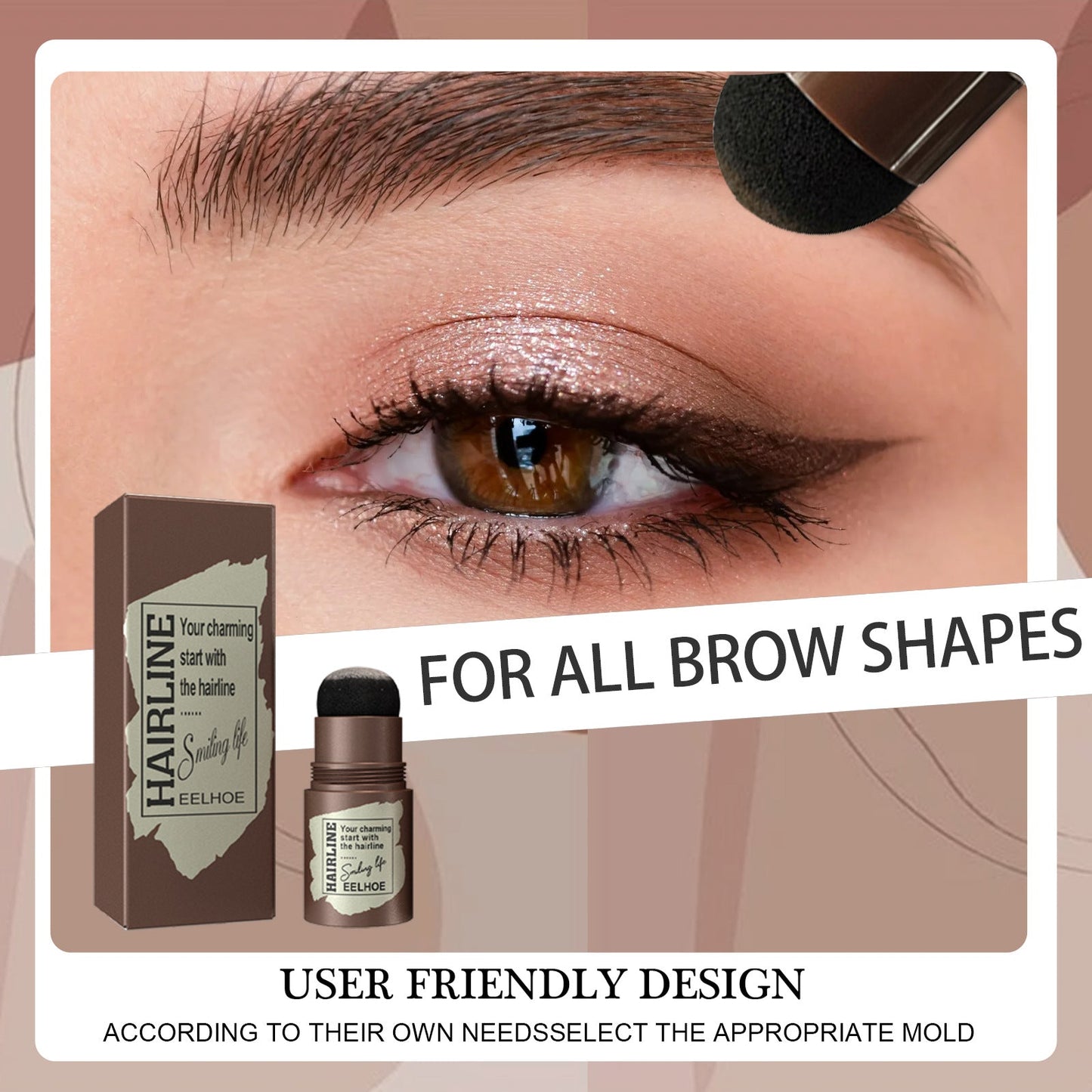 One Step Brow Stamp Shaping Kit Hairline Eyebrow Print Eyebrow Patch Repair Hairline Eyebrow Print - Korvel