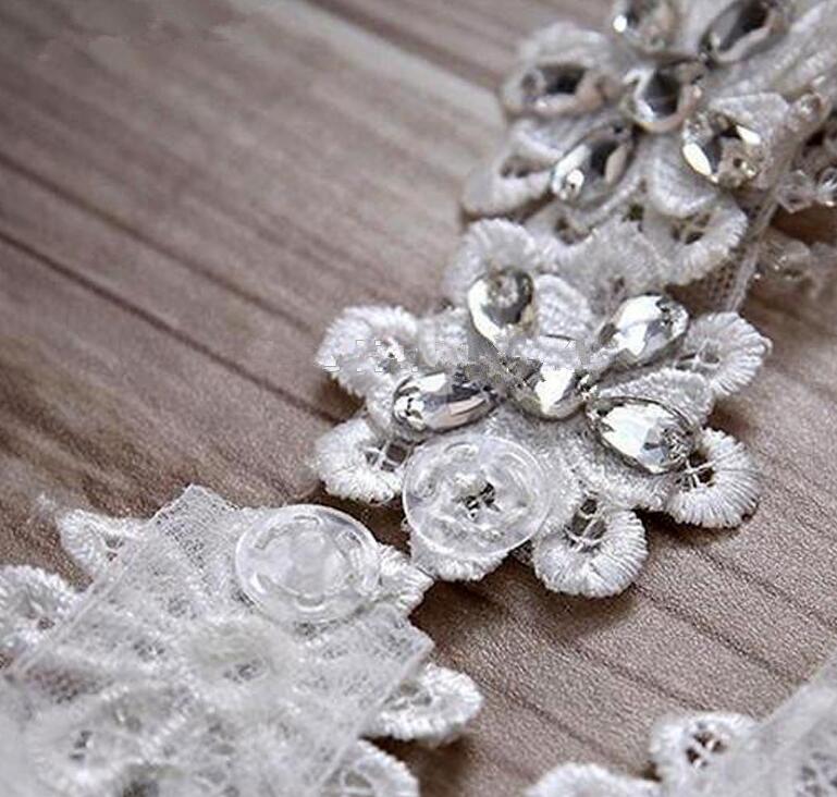 White Bolero Appliques Crystals Wedding Wrap Wedding Bolero Made in China Wedding Accessories Evening Dress - Korvel