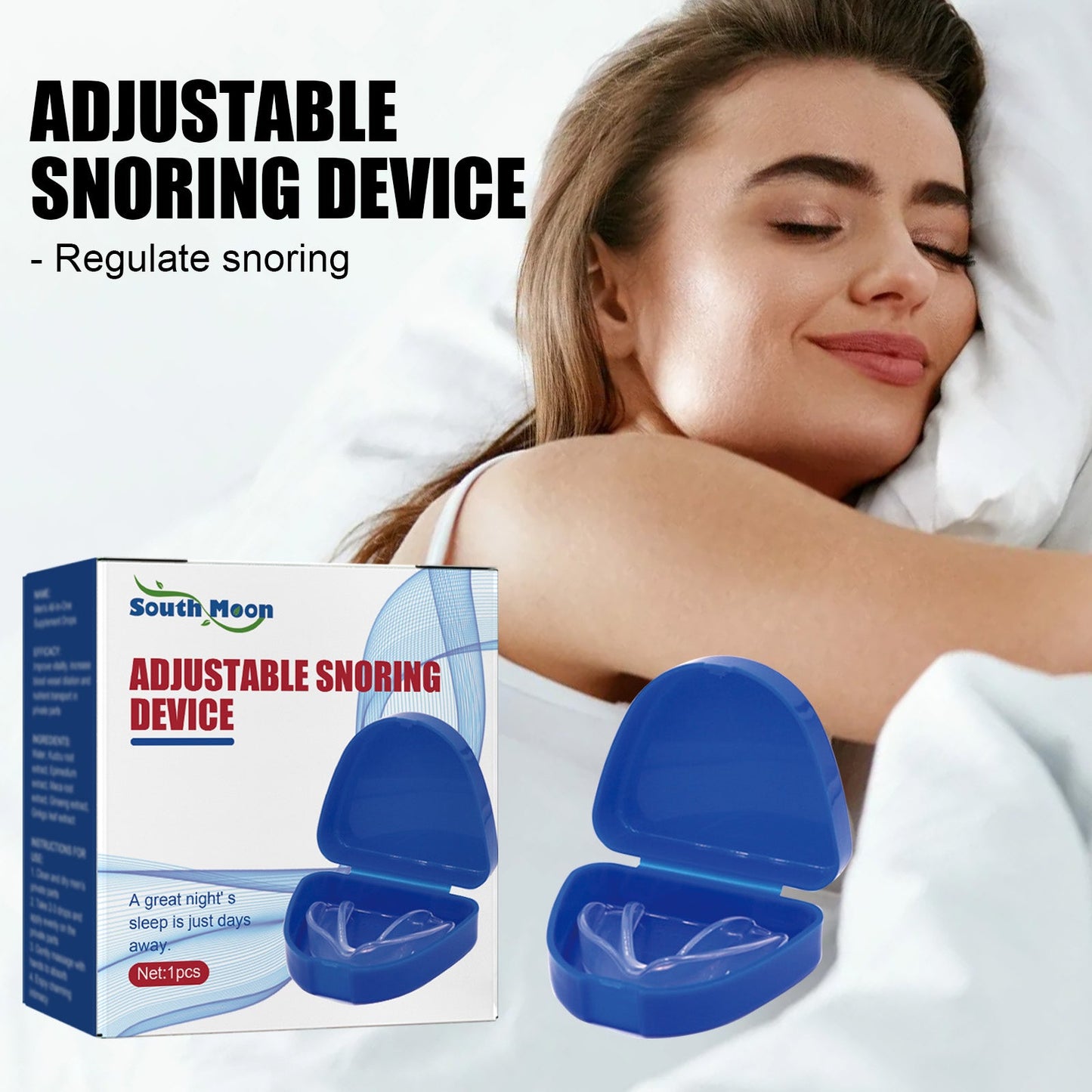 Dispositif anti-ronflement réglable pour un sommeil confortable
