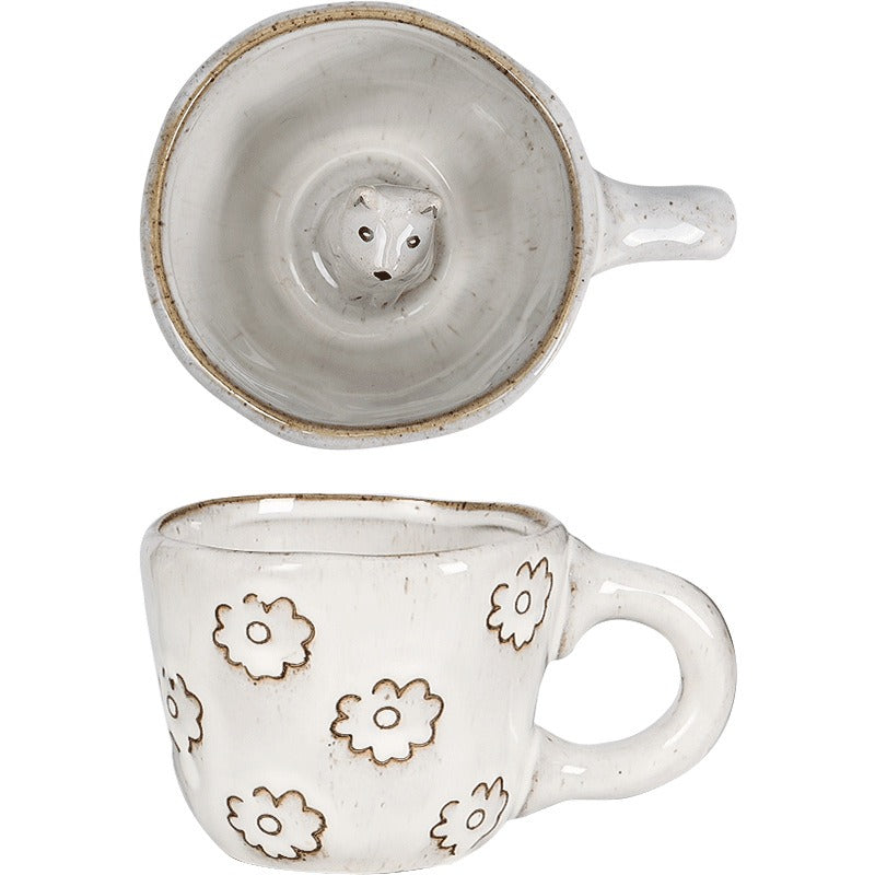 Mug en céramique animale 3D créatif pour les amateurs de café