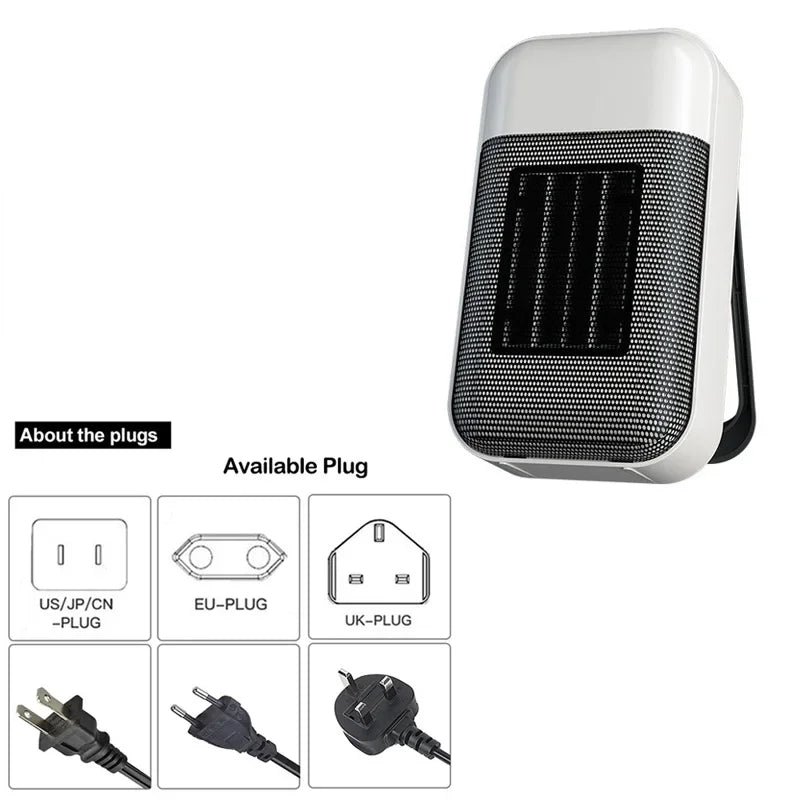 500W Portable Electric Fan Heater for Home & Office