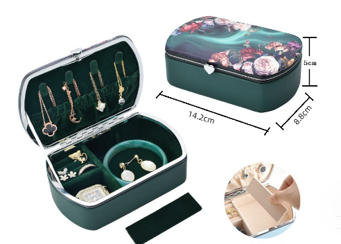 Simple Printed Home Desktop Jewelry Storage Box - Korvel