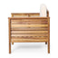 Outdoor Acacia Wood Club Chairs with Cushions, Teak+Beige, 27.75"D x 32"W x 27.75"H - Korvel