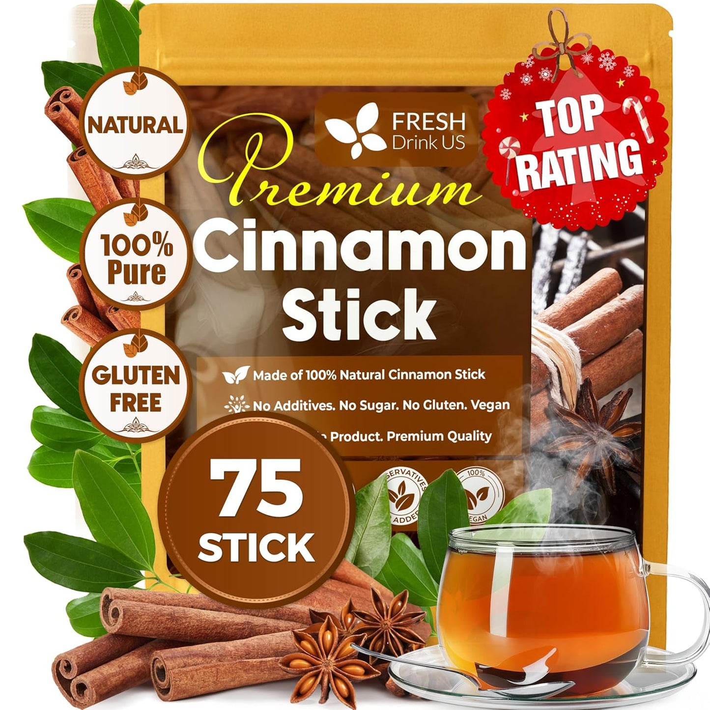 Palitos de canela, palitos enteros, corteza interior de canela 100 % natural y pura, sabor y aroma intensos a canela cruda, infusión de canela y especias, perfecta para bebidas calientes, sin aditivos, vegana. 