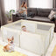Parque Infantil Grande con Malla Transpirable y Puertas con Cremallera - Beige