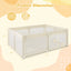 Parque Infantil Grande con Malla Transpirable y Puertas con Cremallera - Beige