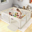 Parque Infantil Grande con Malla Transpirable y Puertas con Cremallera - Beige