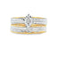 Elegant Diamond Engagement Ring Set in Sterling Silver and 14KT Gold