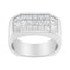 Bague de fiançailles en diamant en or blanc 14KT