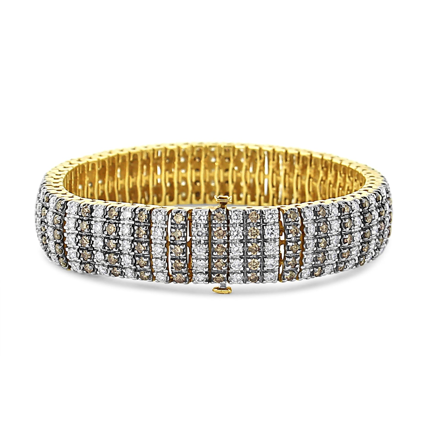 10K Yellow Gold 10-1/3 Cttw Diamond Tennis Bracelet - Size 7.25