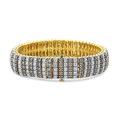 Pulsera de tenis de diamantes de oro amarillo de 10K de 10-1/3 Cttw - Tamaño 7.25