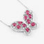 Collier en Rubis et Zircon Blanc de 2,36 Carats en Argent Sterling