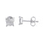 Boucles d'oreilles en diamant en or blanc 10k - 0,60 cttw