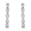 Pendientes de aro de diamantes de oro blanco de 10 quilates - 1.5 cttw