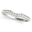 14k White Gold Curved Style Diamond Wedding Ring