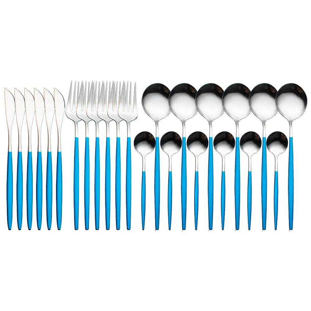 24 Pieces Luxury Cutlery Set for Elegant Dining