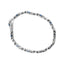 Bracelet en or blanc 10K avec saphir et diamants en sertissage griffes - Taille 7